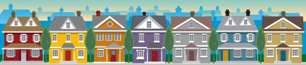 Neighbourhood row of houses